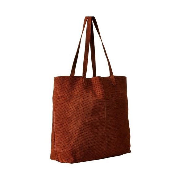 Toms Handbags - Tom's Brown Suede Perforated Tote Bag